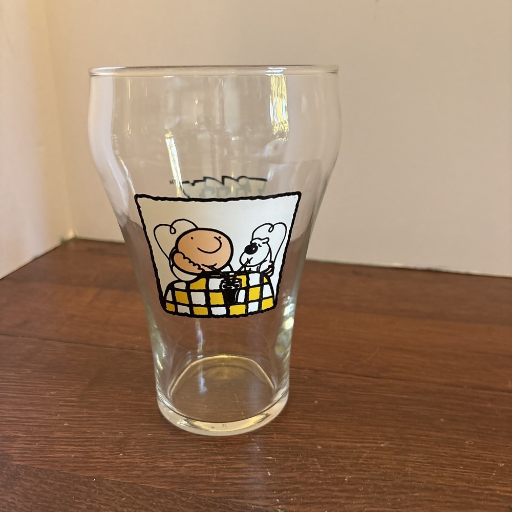 Ziggy & Fuzz by Tom Wilson 1977 Vintage Large Soda‎ Fountain Glass